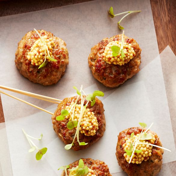 Mini-Frikadelle aus Geflügelhackfleisch