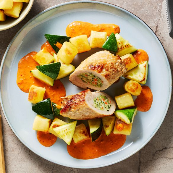 Schweineroulade mit Gemüsefüllung